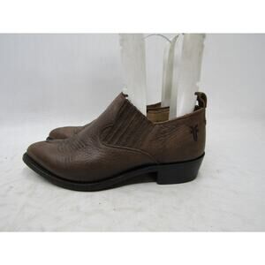 FRYE Womens Size 7.5 B Brown Leather Chelsea Cowboy Fashion Ankle Boots